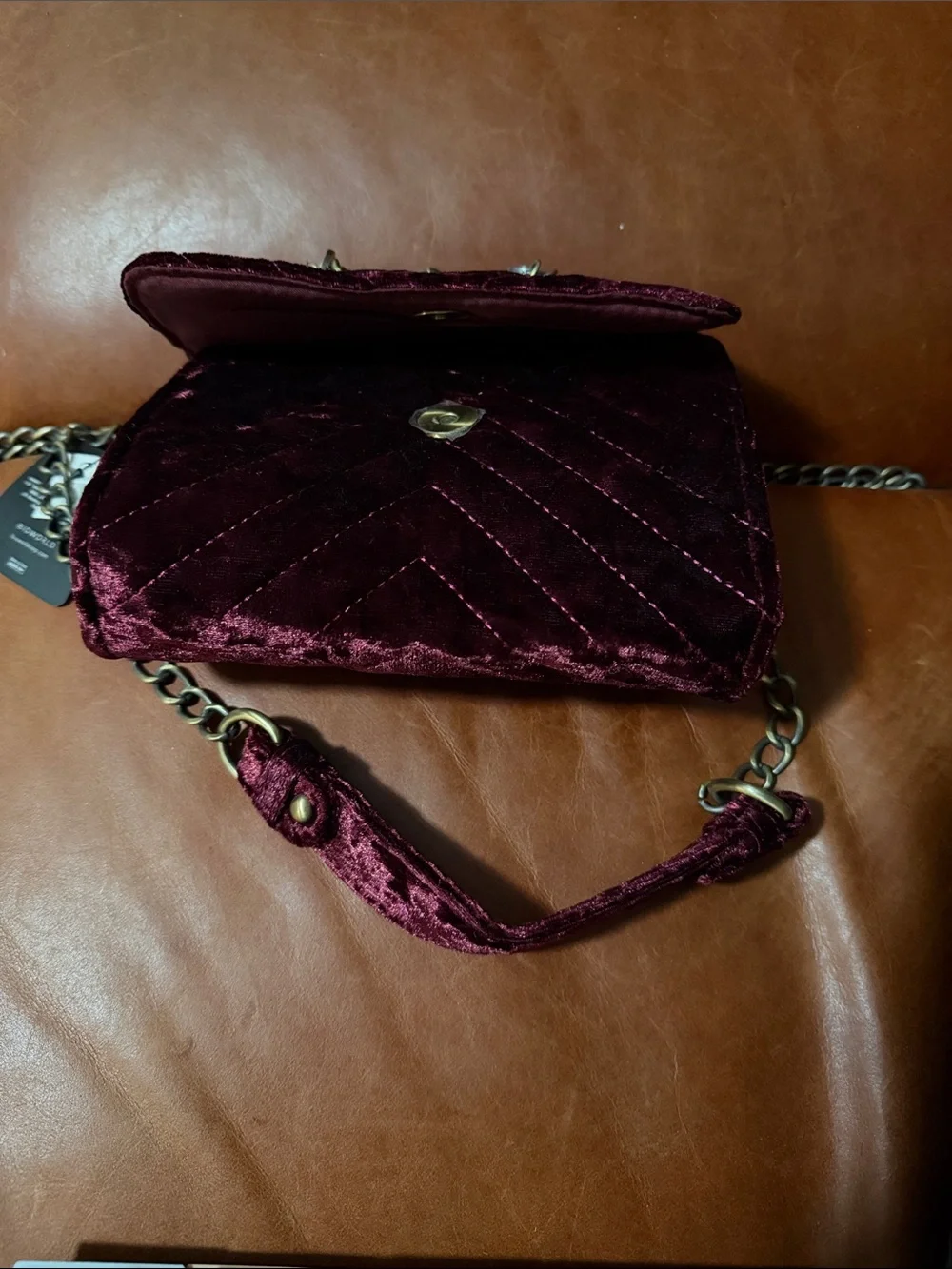 Burgundy Velvet Charm Purse- Harry Potter